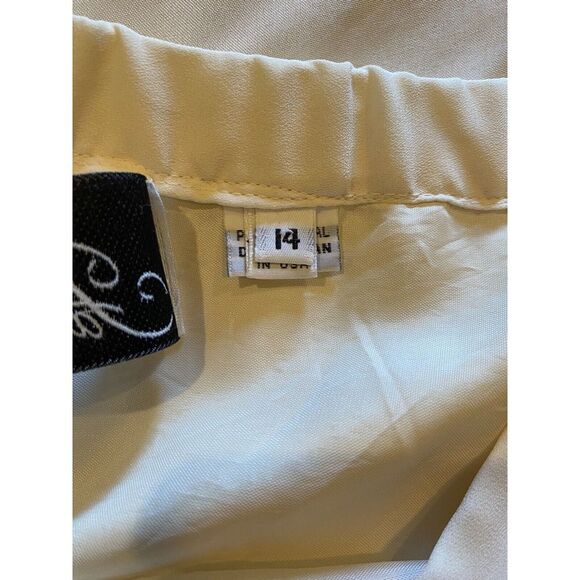 Farinae Collections Womens Evening 3 Pc Suit Size XLarge 14 Vintage Open Gold - Picture 8 of 10